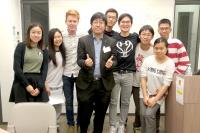Mr Aaron LEUNG (fourth from left) and participants of the Toastmasters Club Taster Session 8